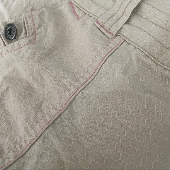 RIP CURL VINTAGE Y2K CREME AND PINK STITCHKNG LOW RISE PANTS SIZE‎ 5 - Picture 5 of 9
